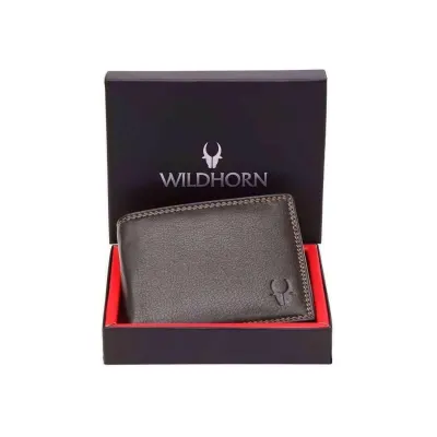 WildHorn Rfid Protected Leather Wallet For Men, Brown at ₹299