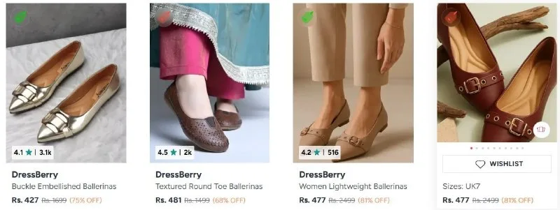 Lavie Ballerinas, Glam Heel Steals - All