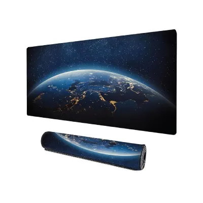 Sounce Earth Design Large Desk Mat 800x300mm, Non-Slip, Mouse Pad, Blue at ₹209