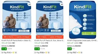 Adult Diapers from ₹161