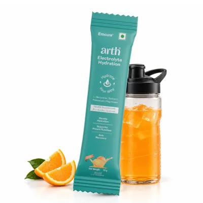 Electrolyte Hydration Powder, Orange (20 Sachets) at ₹299