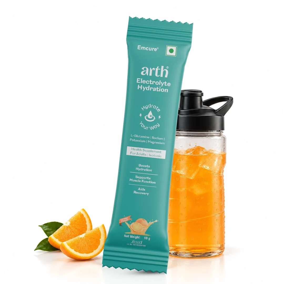 Electrolyte Hydration Powder, Orange (20 Sachets) at ₹299