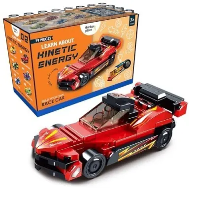 STEM Racing Car Pull Back Building Blocks Set (79Pcs) | DIY Speed Car Toy for Kids 6+ Years (Boys & Girls) | Friction Powered Racing Toy | C at ₹427