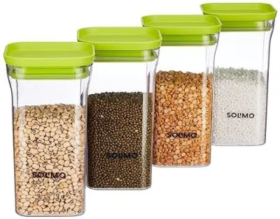Amazon Brand - Solimo Plastic Storage Jar and Container Set at ₹450