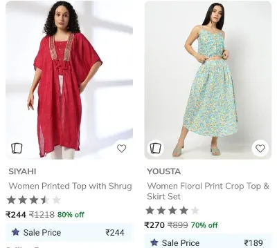 Co-Ord Sets at ₹252