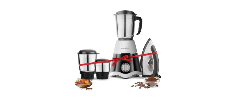 Longway Super Dlx Mixer Grinder with Kwid 1100W Dry Iron at ₹1,498