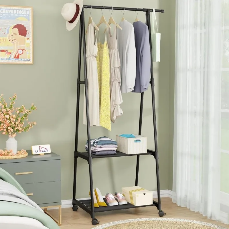 Lukzer A-Shape MGR-010/Black Garment Rack | Multipurpose Coat Hanger, Clothes Organizer at ₹603