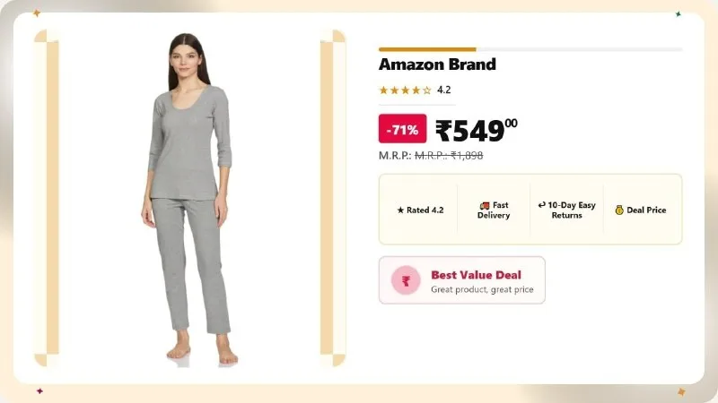 Symbol Women Thermal Set at ₹549