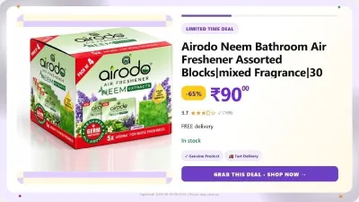 Airodo Neem Bathroom Air Freshener (Pack Of 4) at ₹90