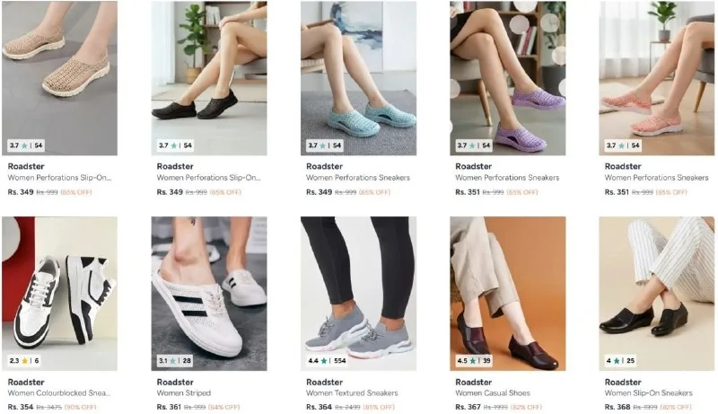 Roadster Women Sneakers from ₹349
