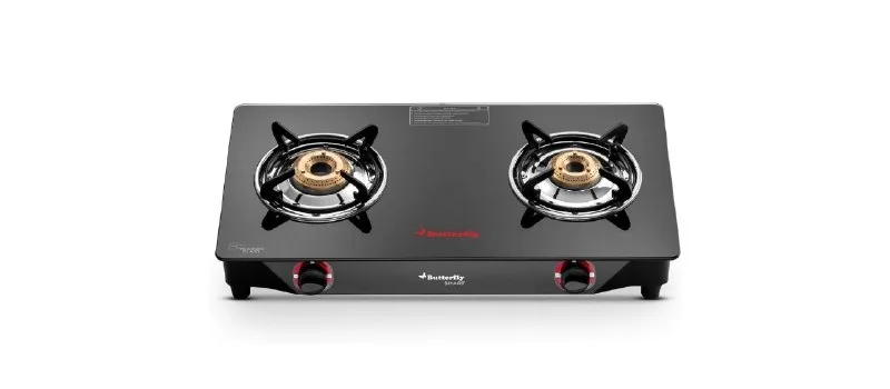 Butterfly Smart 2 Burner Glass Top Gas Stove at ₹2,096
