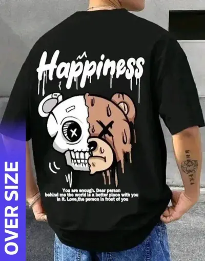 Graphic Print Men Black T-Shirt at ₹183