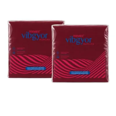 Premier 2 Ply Soft & Strong Paper Napkins (Pack Of 2, Red)