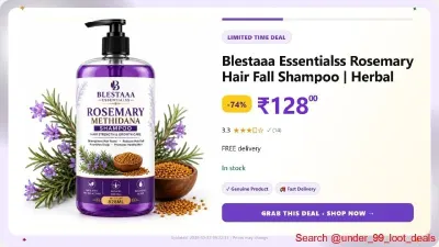blestaaa essentialss Rosemary Hair Fall Shampoo (828 ml) at ₹128