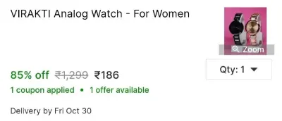 Virakti Analog Watch Women at ₹186