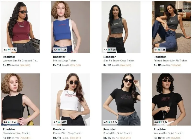 Roadster T-Shirts from ₹113
