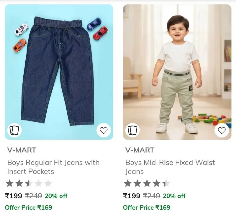 Kid's Jeans at ₹199