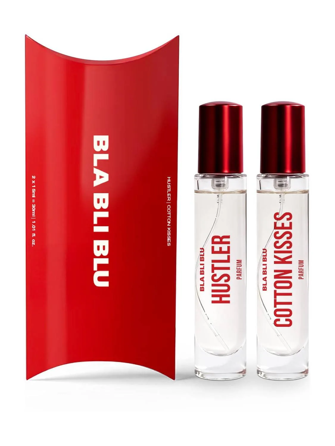 BLA BLI BLU Hustler & Cotton Kisses Unisex Perfume Combo|15mlX2|Long Lasting Fragrance at ₹199