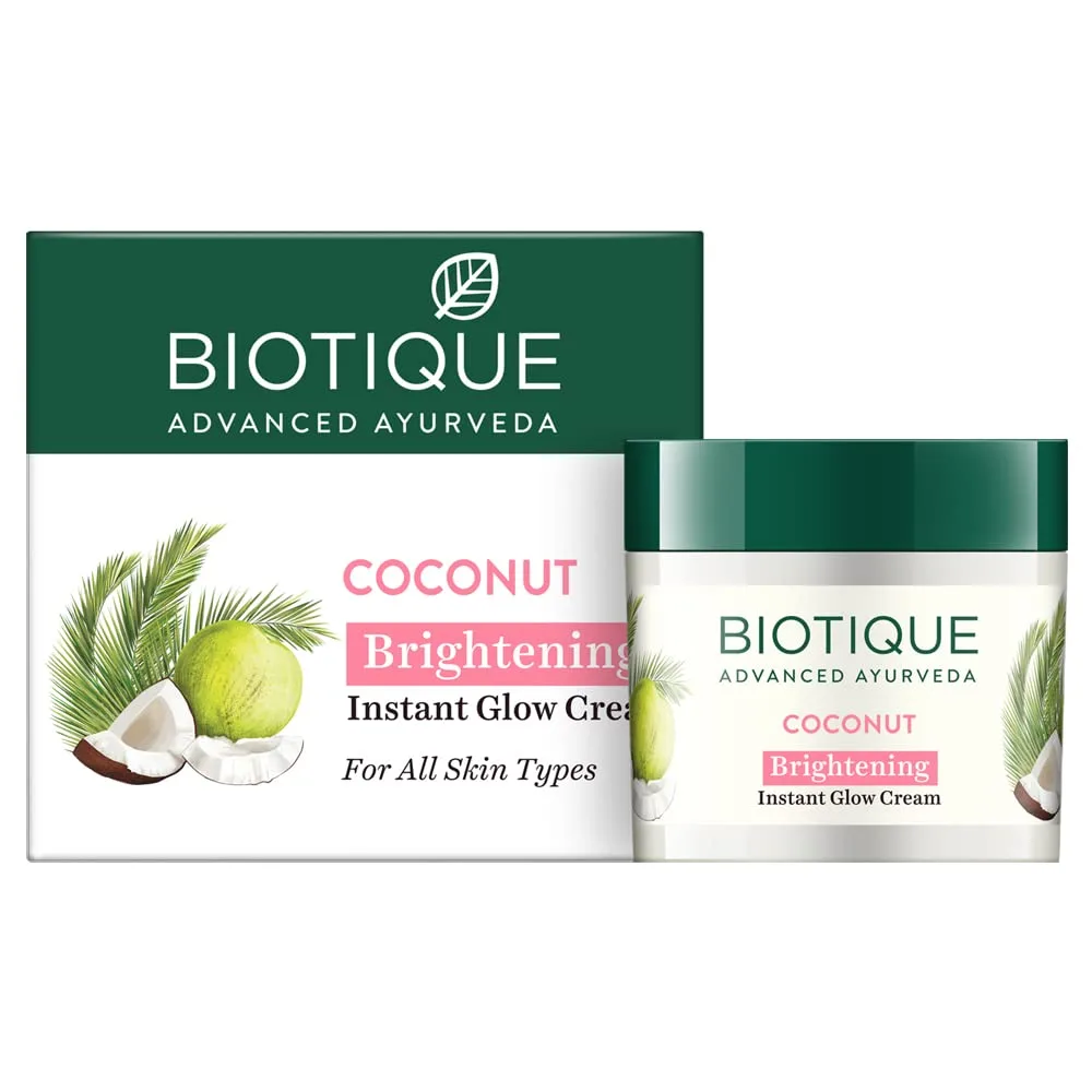 Biotique Coconut Brightening Instant Glow Cream| 50gm at ₹118