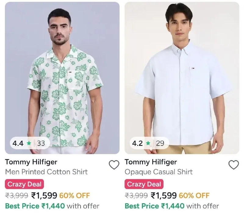 Upto 60% Off On Tommy Hilfiger Clothing (Premium Brand)