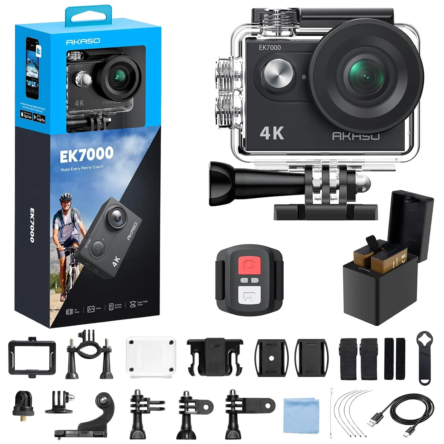 AKASO EK7000 Action Camera at ₹6,399