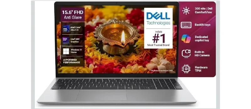 Dell 15 AI Powered Laptop — 16GB DDR5 | 512GB SSD at ₹79,240