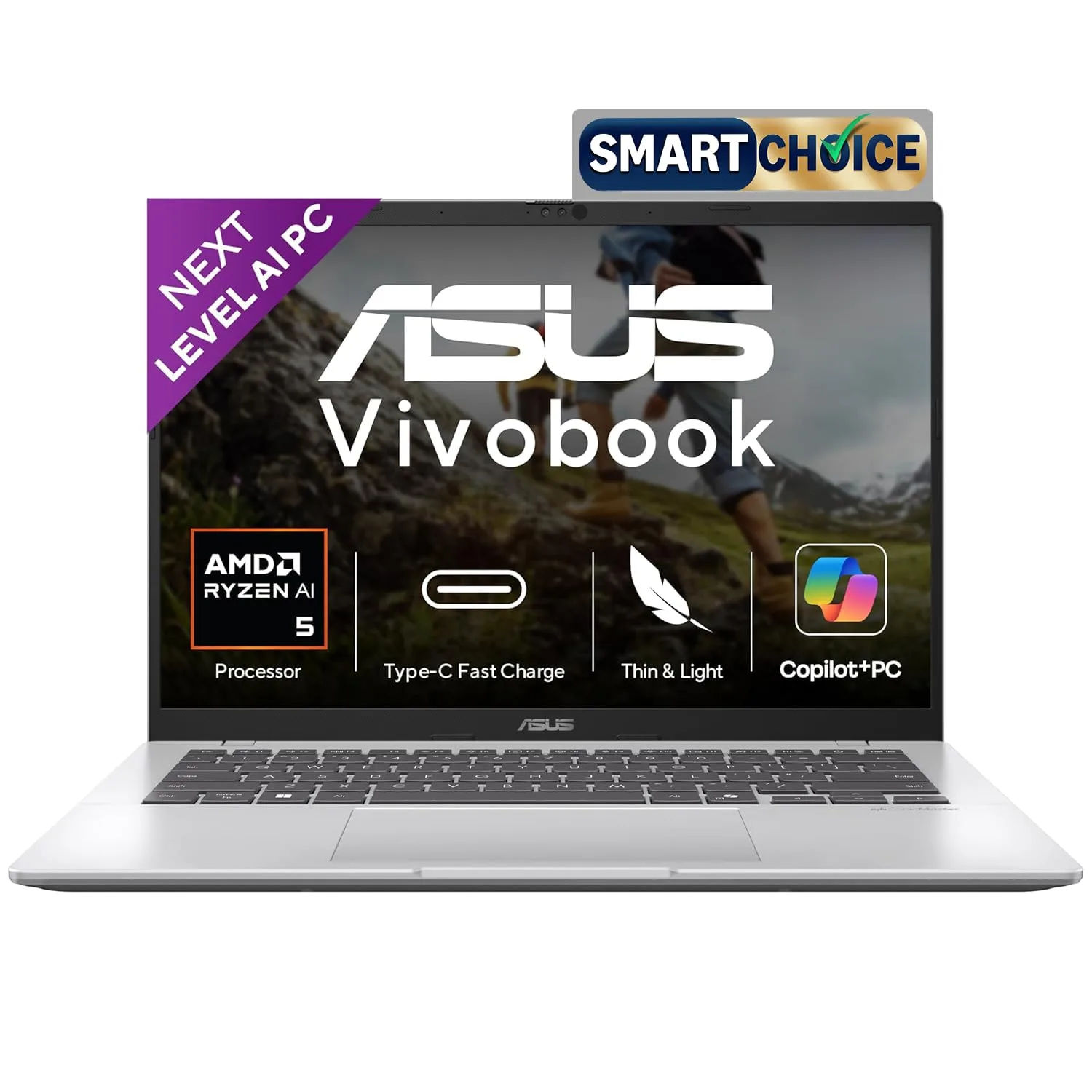 ASUS Vivobook 14 Ryzen AI 5 Laptop at ₹60,890