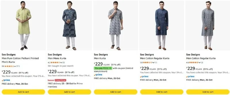 Amazon Limited-Time Deal from ₹229