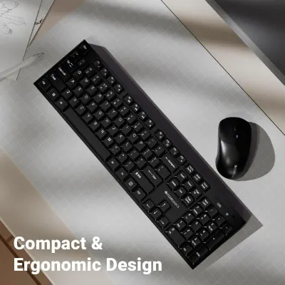 Zebronics Wireless Keyboard & Mouse Combo, 104 UV-Printed Keys, ₹ Key at ₹699