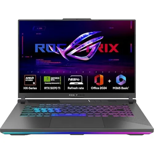 ASUS ROG Strix G16, AMD Ryzen 9 8940HX, RTX 5070 Ti at ₹2,66,740