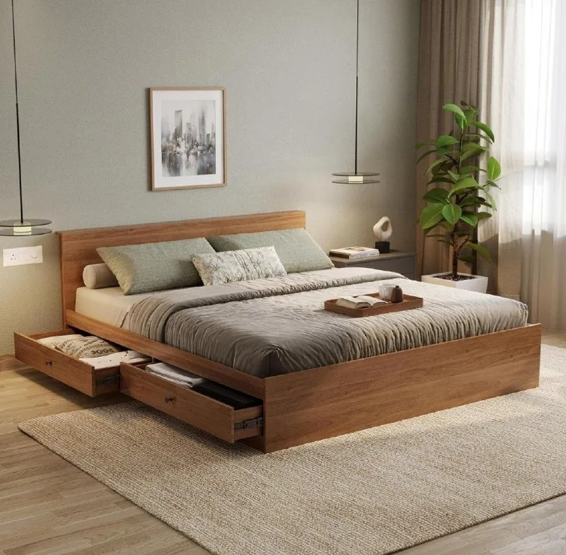 Wakefit Bed | 1 Yr Warranty | King Size Bed, Comes with Drawer Side Storage, Noise-Free, Density: 680–750 kg/m³, Termite & Borer Resistant at ₹18,702