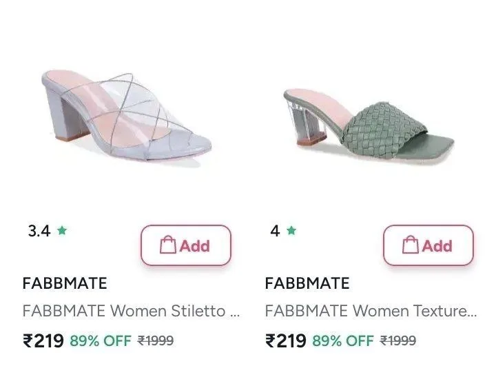 Women's Heels at ₹219