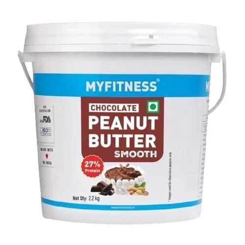 MYFITNESS Peanut Butter Chocolate Flavour, Smooth 2.2kg | 27g Protein | Tasty & Healthy Nut Butter Spread | Vegan | Cholesterol Free & Glute at ₹686