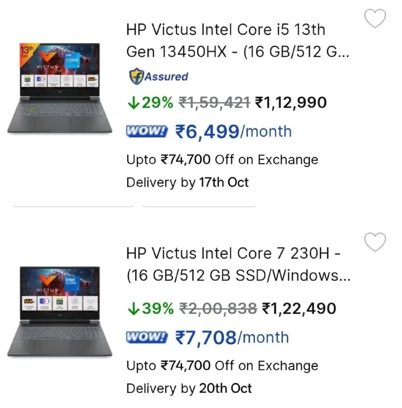 HP Victus RTX 3050 from ₹79,990