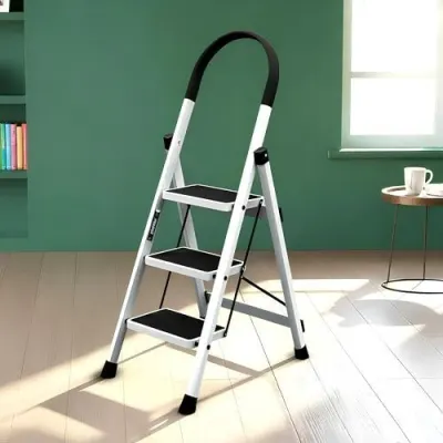 Plantex Ladder for Home 3 Steps/Foldable Ladder with Anti-Skid Wide Steps (30L x 20W cm)/Strong D-Shape Pipe with X-Support for More Stabili at ₹1,999