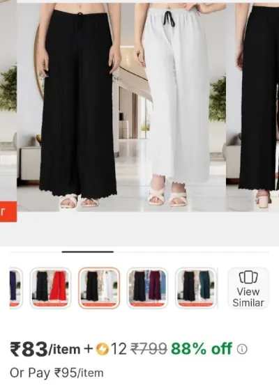 Pi world women black, green trousers at ₹83