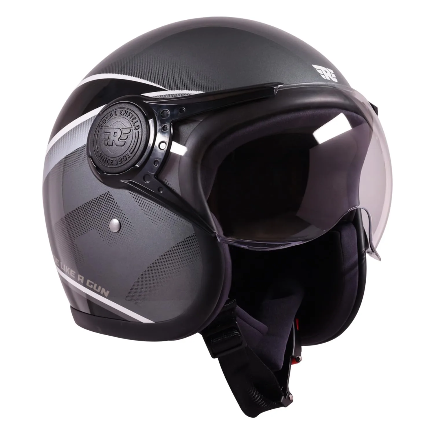 Royal Enfield MLG Jet Sonic Open FACE Helmet | Made Like A Gun- ISI & DOT Certified at ₹1,099