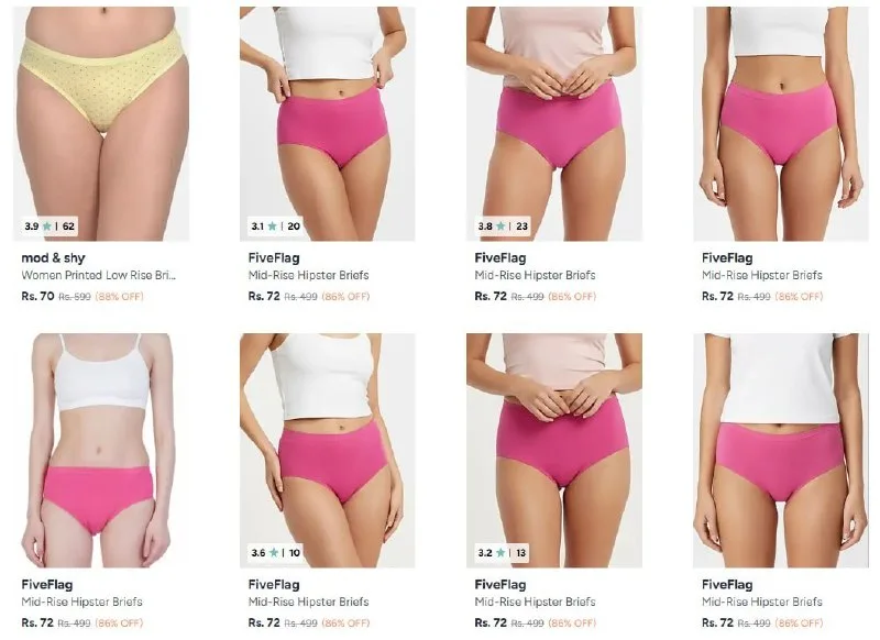 Women's Briefs from ₹70