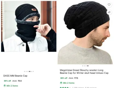 Beanie Cap at ₹64