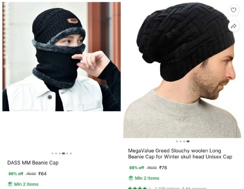Beanie Cap at ₹64