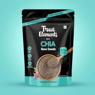 True Elements Chia Seeds 250g - Clean Raw Seeds | Healthy Snacks at ₹149