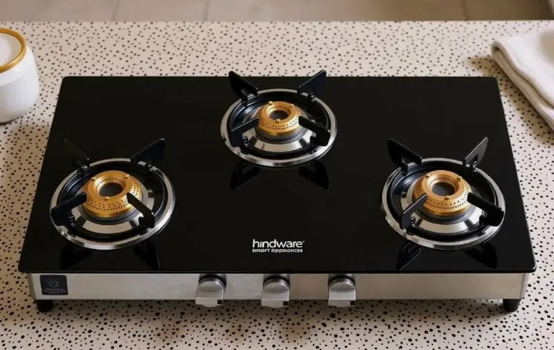 Hindware Glas Stove, 3 Burner at ₹2,799