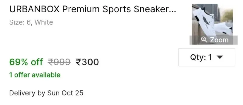 URBANBOX Premium Sports Sneakers Casual Walking Shoes For Men Sneakers For Men at ₹300