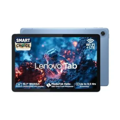 Lenovo Tab (Smartchoice)| 10.1" Display| 4G (LTE) + Wi-Fi (Calling) at ₹17,999