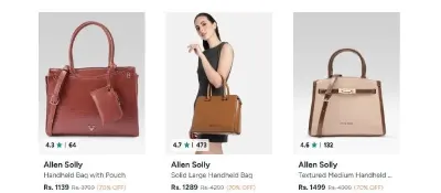 Allen Solly Women Handbags upto 70% off