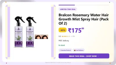 Rosemary Water Hair Growth Mist Spray Hair, 200ml at ₹175