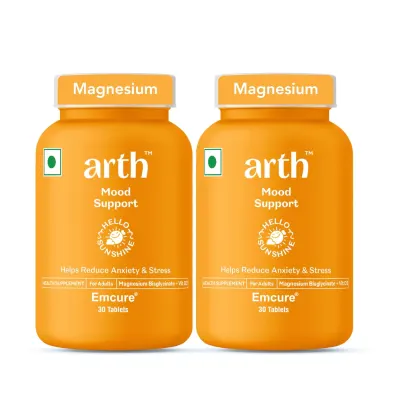 1000mg Magnesium Bisglycinate (60 Tablets) Buy1Get1 at ₹400
