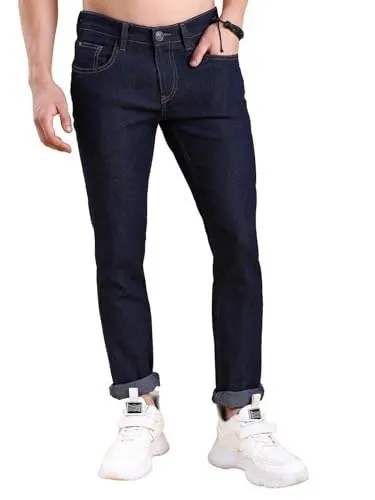 Highlander Men Men’s Straight Fit Jeans | Mid Rise | Stretchable Fabric | Designed for Comfort & Ease of Movement | Jeans for Man at ₹438