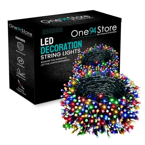 One94Store LED Pixel String Light Pack of 1 – 36 Ft Copper Wire Fairy Lights, Bright Multicolor Decorative Lights for Diwali Decoration, Hom at ₹99