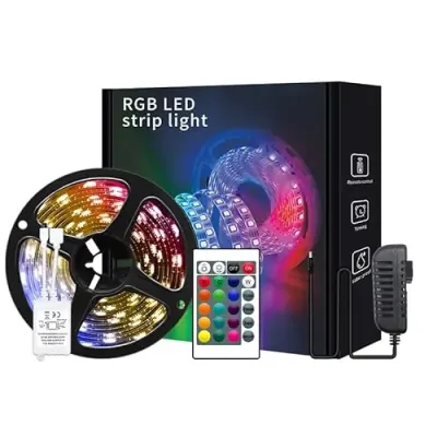 Gesto 5 Meter LED Strip Lights |300 Led RGB Strip Light with Adaptor |Operated with 16 Modes Remote Controller|Multicolor LED Lights for Hom at ₹375